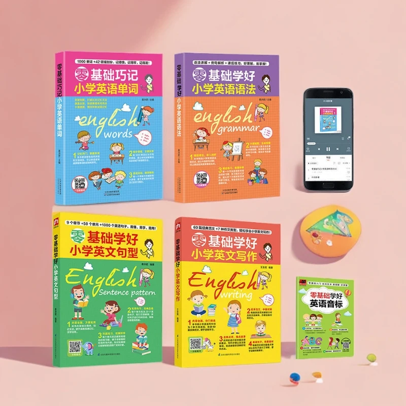 零基础学好小学英语单词语法句型写作中文谐音记单词小学英语辅导