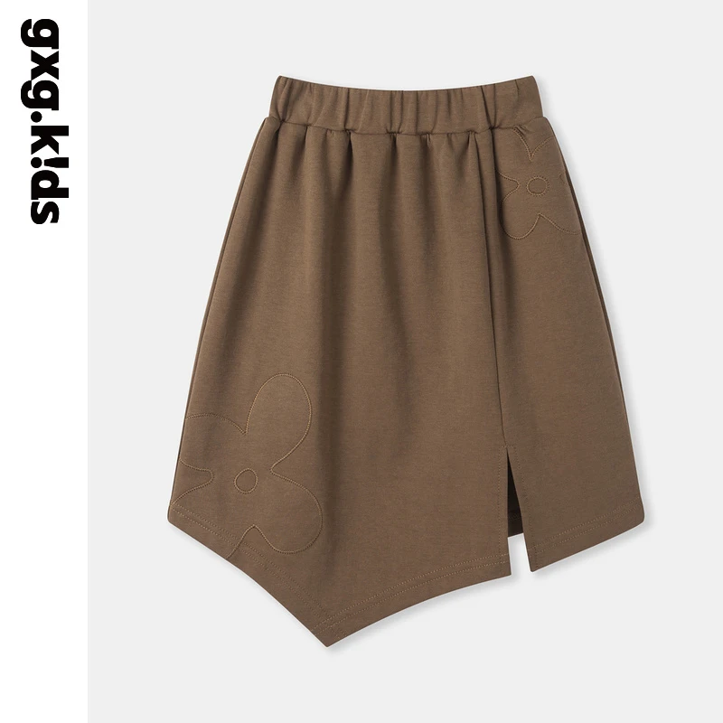gxgkids童装儿童短裙女童洋气多搭半身裙不规则裙子