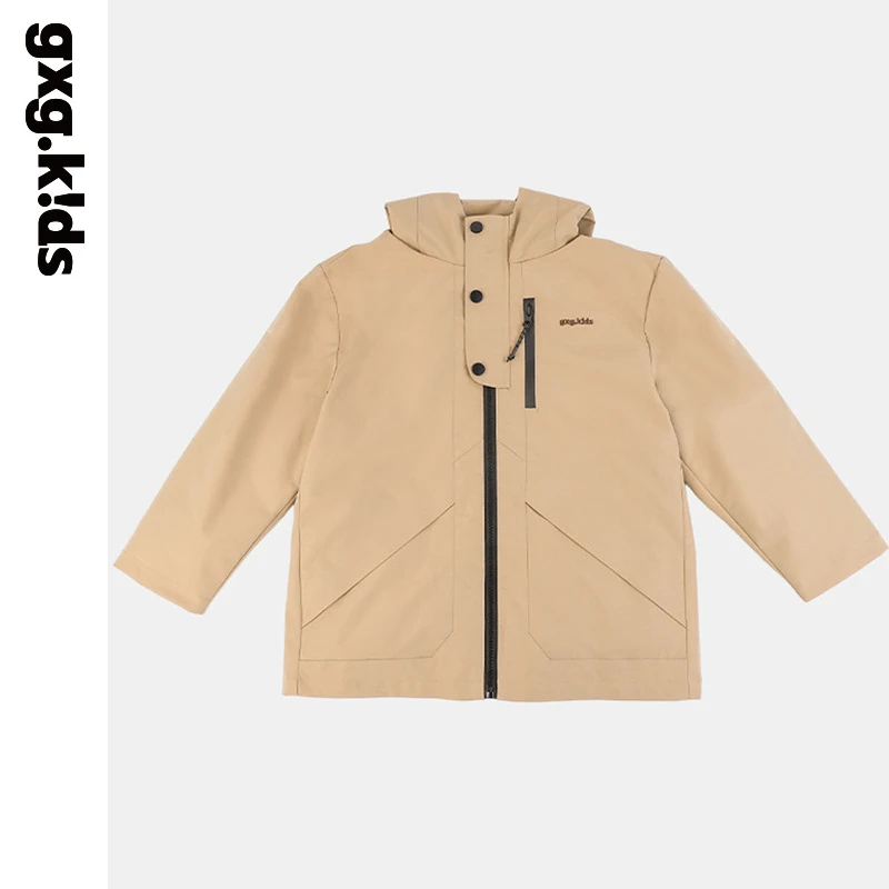 [一衣三穿] gxgkids童装儿童秋冬外套大童风衣摇粒绒两件套户外服