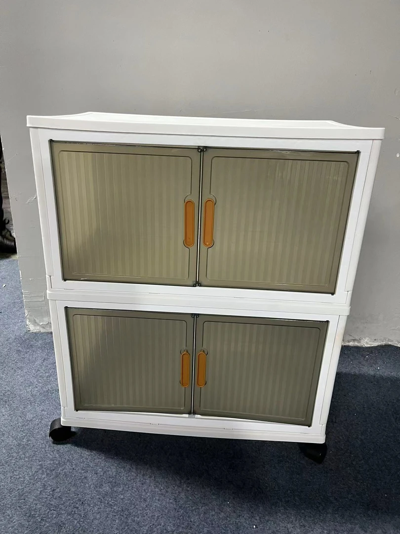 家用双开门收纳柜两层