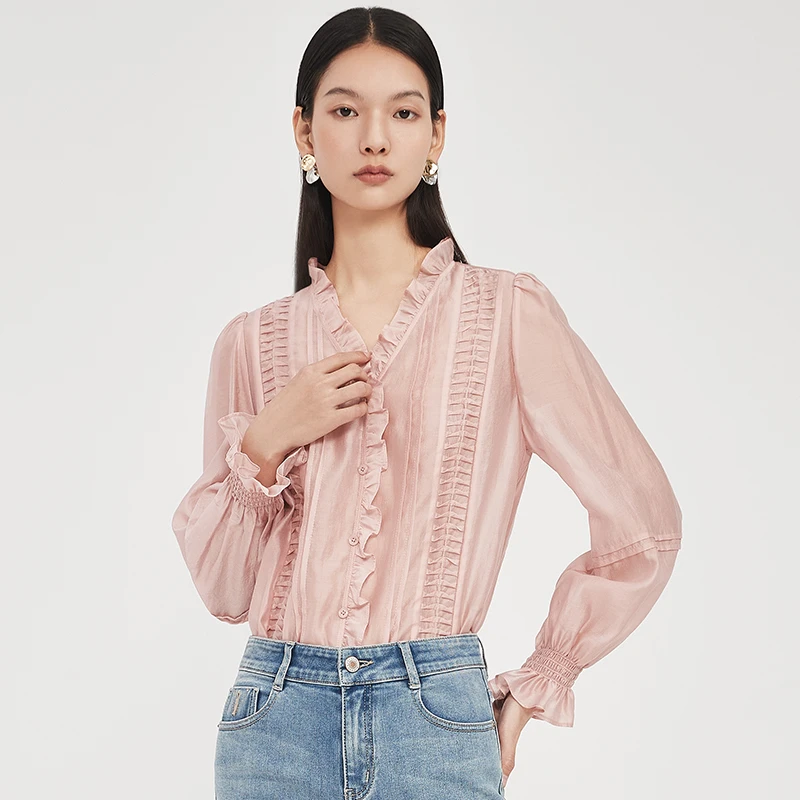 法式女士衬衫U466708