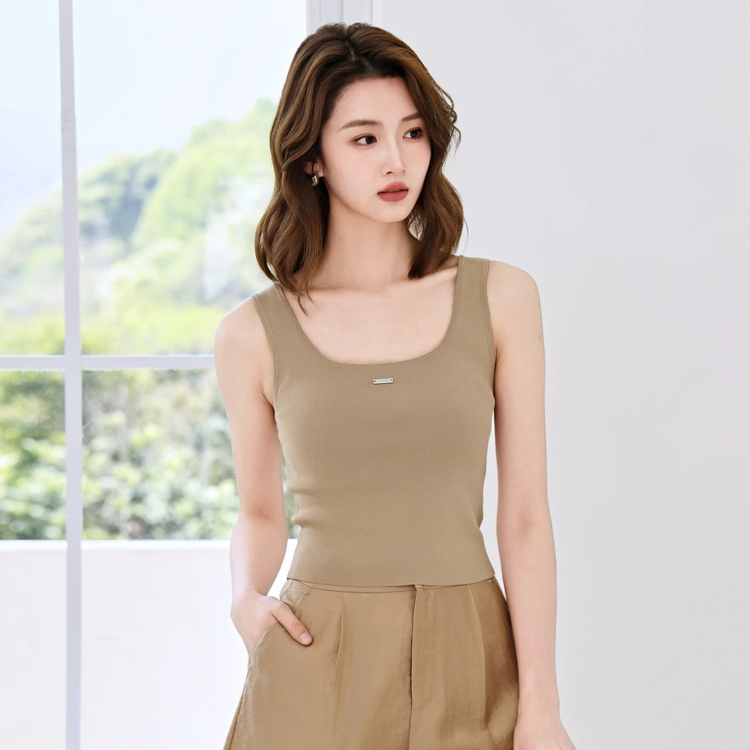 2024夏季新款时尚洋气时髦大码工字内搭打底吊带背心女外穿