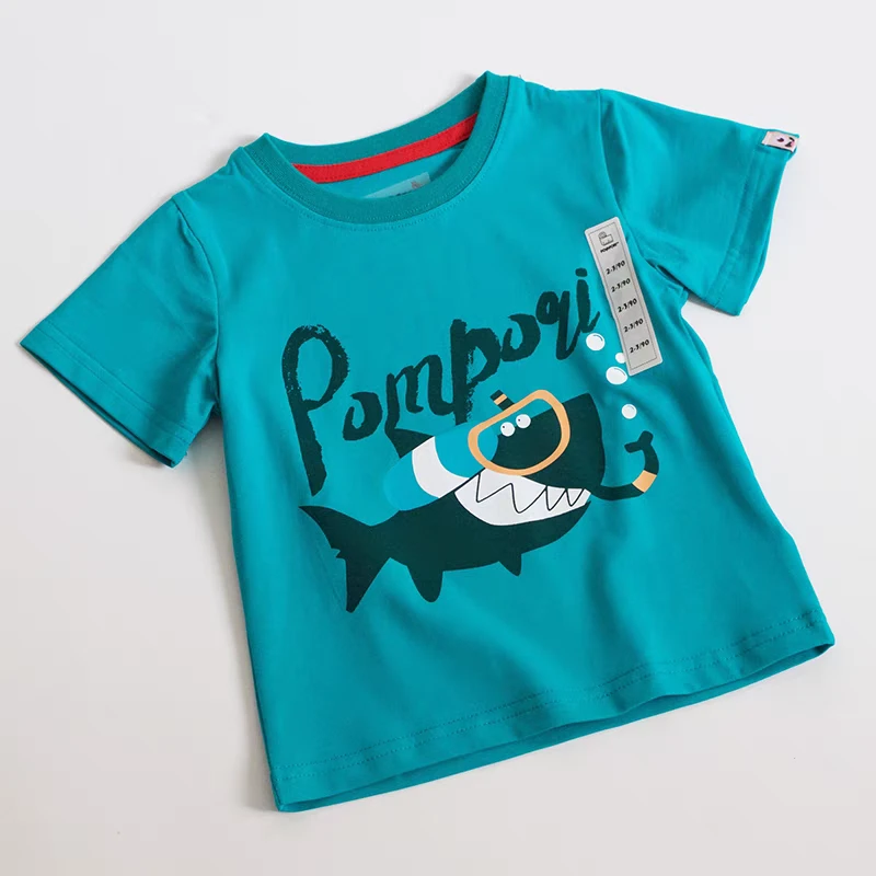 新店福利夏季儿童t恤短袖柔软弹力圆领小童上衣儿童节半袖宝宝