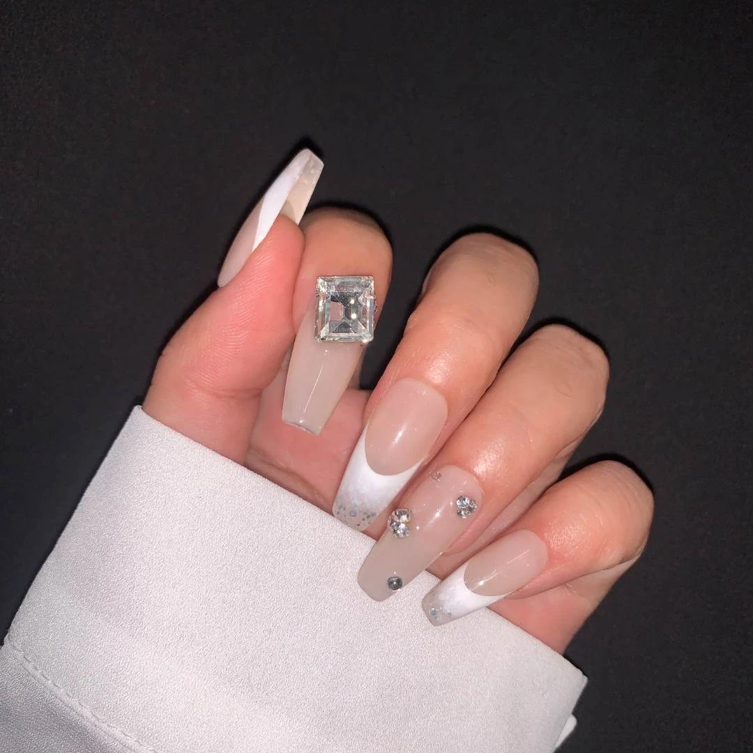 长梯/ 法式渐变/ 纯手工定制穿戴甲10片