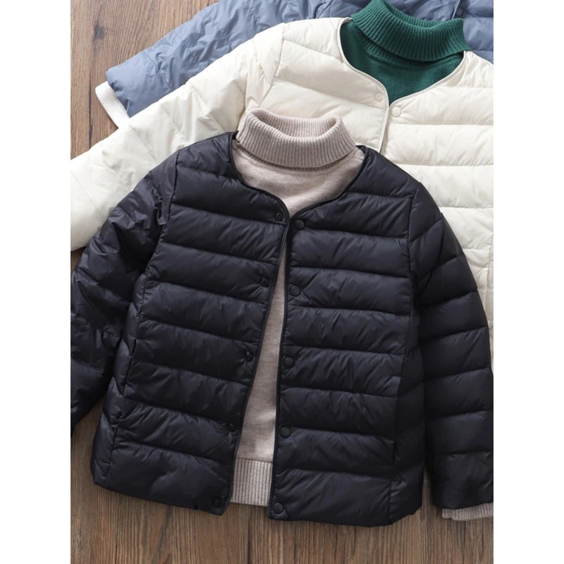 羽绒服内胆轻薄上衣校服神器内搭中大童宝宝男童女童冬季保暖童装