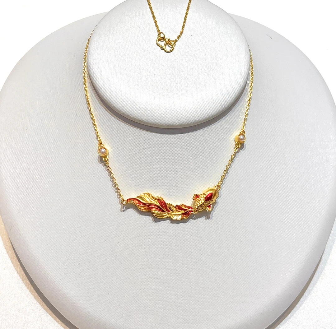 明牌珠宝臻选足金锦鲤款套链