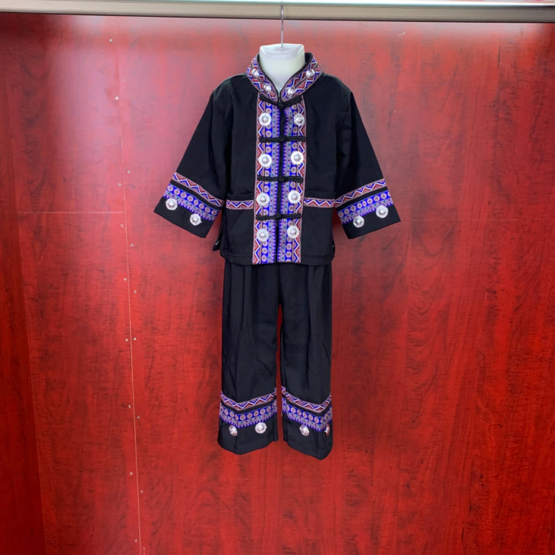 苗族风传统男童短款日常舞台民族舞生活装旅游旅拍影楼民族风款