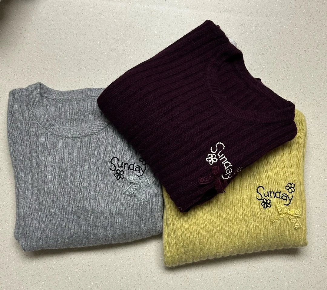 【伟伟专属】3色太阳花韩系毛衣