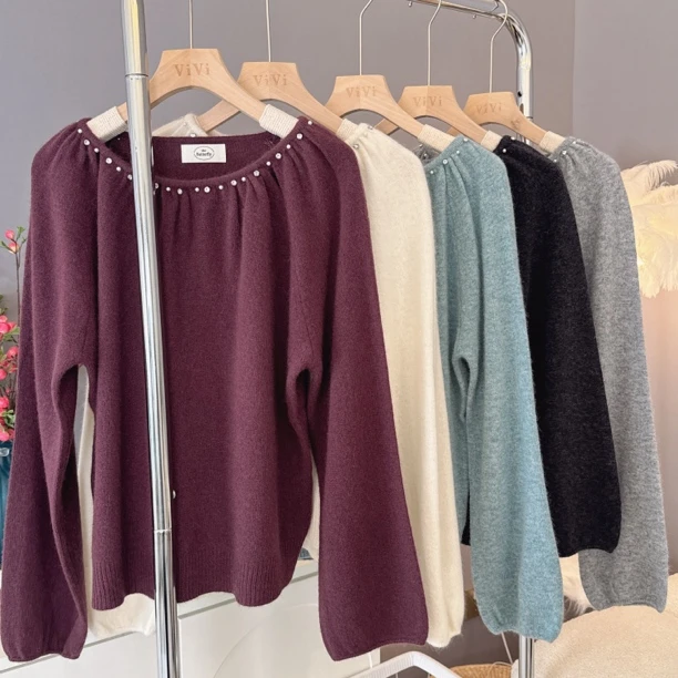 【伟伟专属】5色圆领钻韩系毛衣