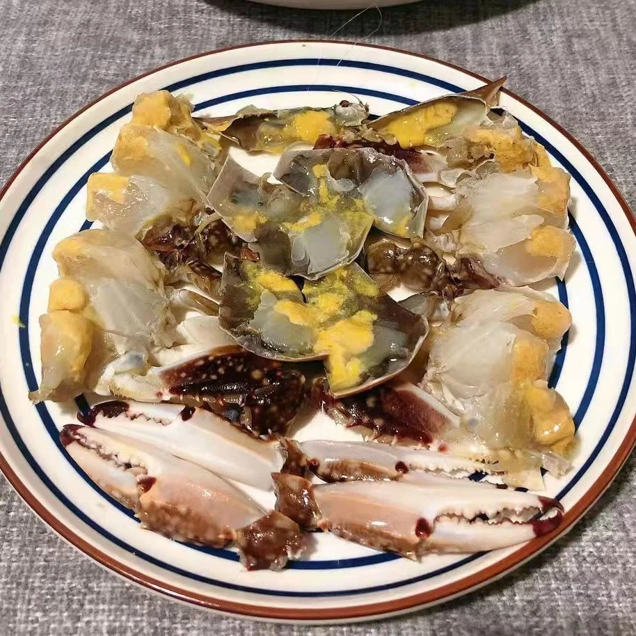 3-4两左右呛蟹舟山特产生腌蟹白膏呛蟹（生吃不可蒸煮）