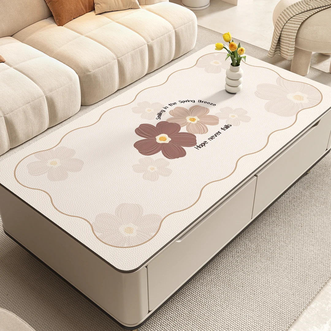 茶几垫隔热防油防水皮革硅胶餐桌垫轻奢高级感客厅电视柜茶几桌布