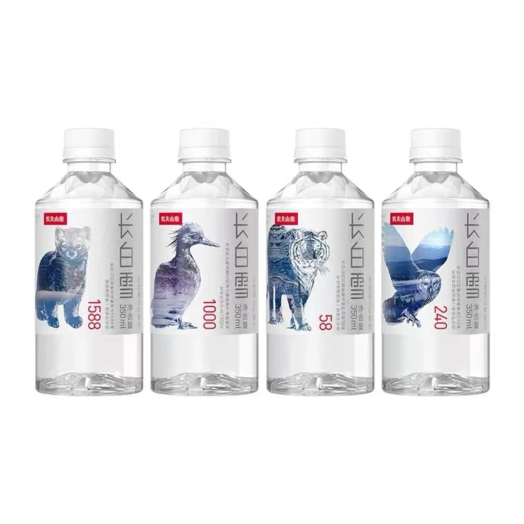 农夫山泉长白雪天然矿泉水350ml*6瓶装弱碱水高端饮用水