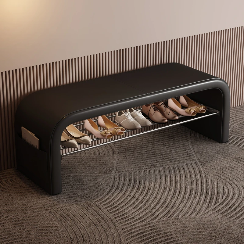 轻奢换鞋凳家用门口高级感穿鞋凳入户进门可坐创意鞋柜试衣间凳子