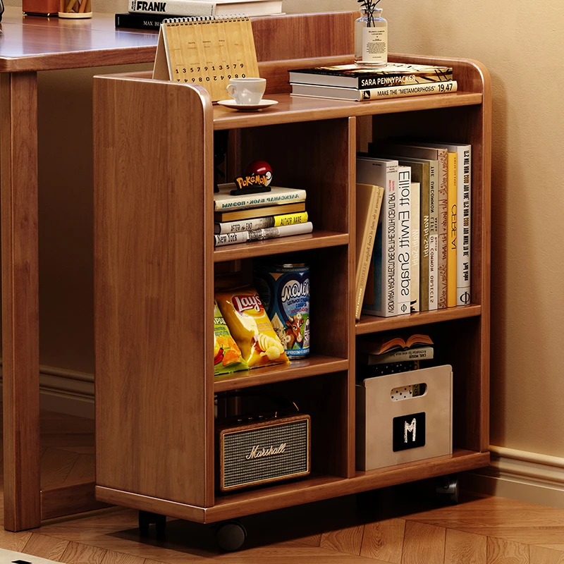 置物架可爱书架收纳柜储物柜落地客厅家用移动架可爱书架收纳柜