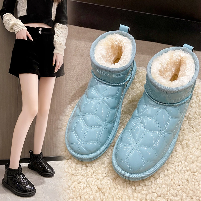 冬季女鞋加绒加厚雪地靴女款雪地防滑鞋保暖棉鞋时尚百搭