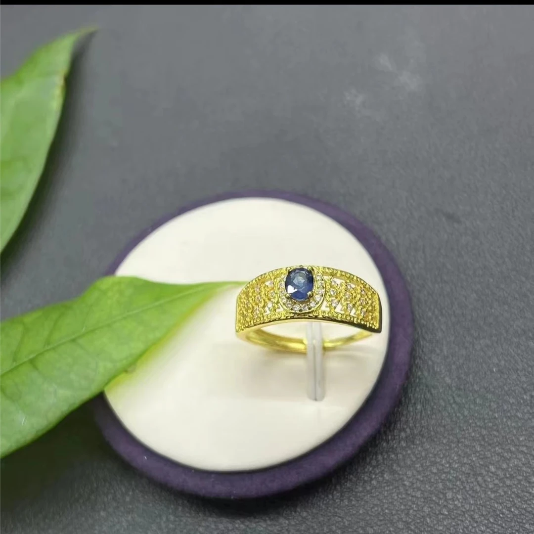 【向天】m189収藏级豪华蓝宝石戒指多样发货颜色微差