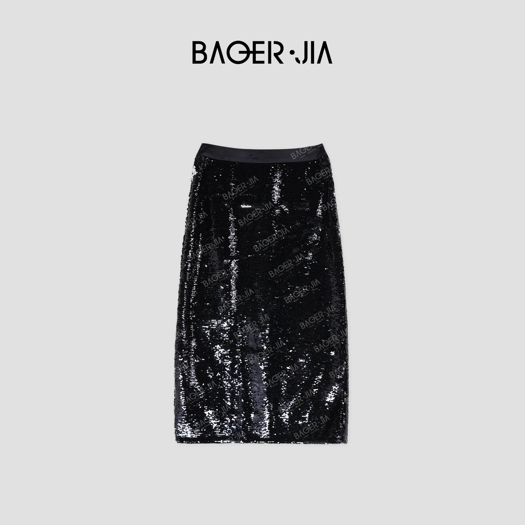 16-【美人鱼】宝儿家BD05823412冬季款定制重工设计感亮片半身裙