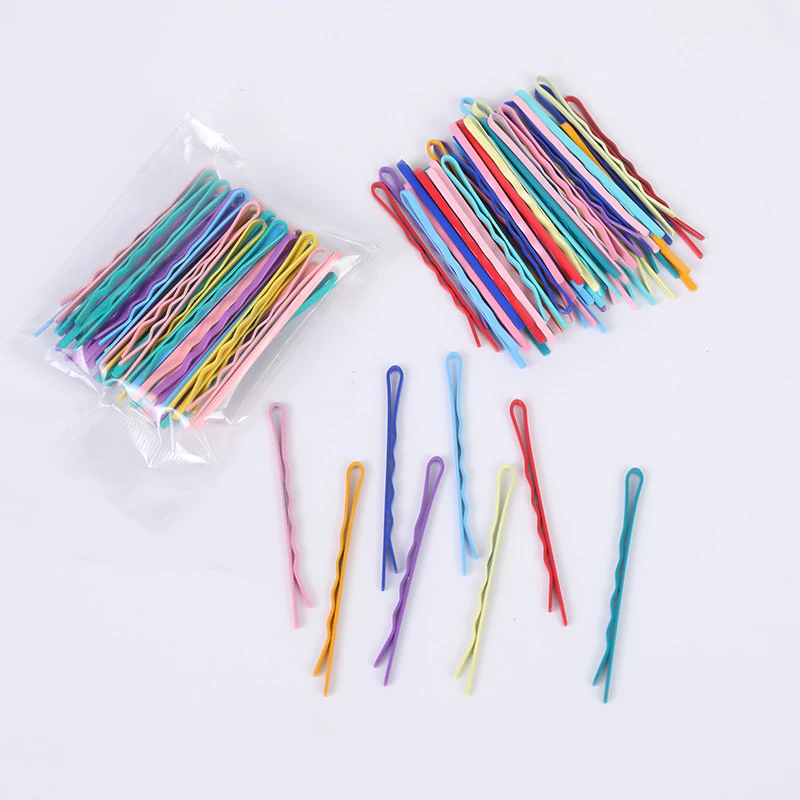 彩色一字夹侧边夹碎发夹马卡龙色发卡小夹子刘海夹彩虹夹少女甜美