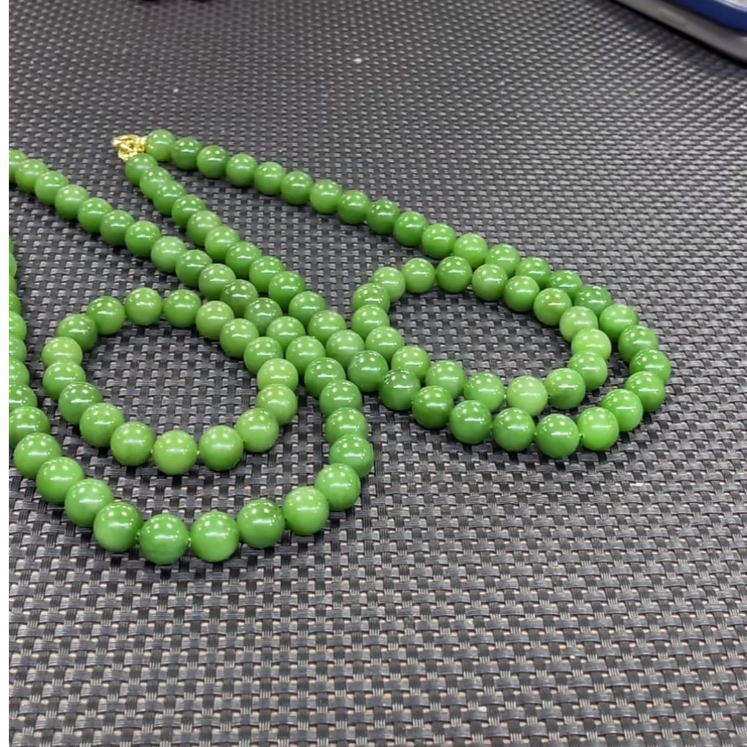 【老郑家】和田玉项链+手串一套 约12mm（多样性发一件）