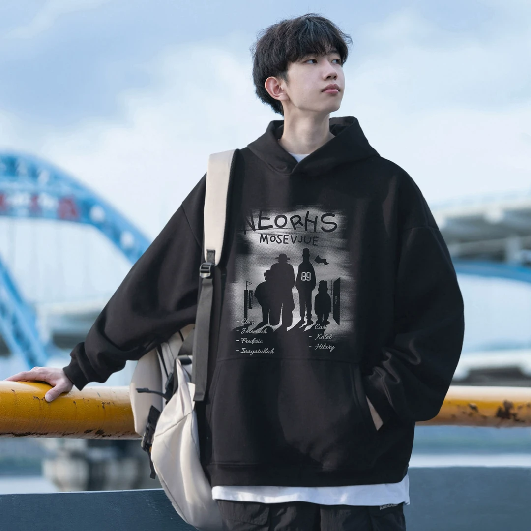 重磅秋冬加绒加厚韩版连帽卫衣男士美式ins潮牌宽松休闲学生外套