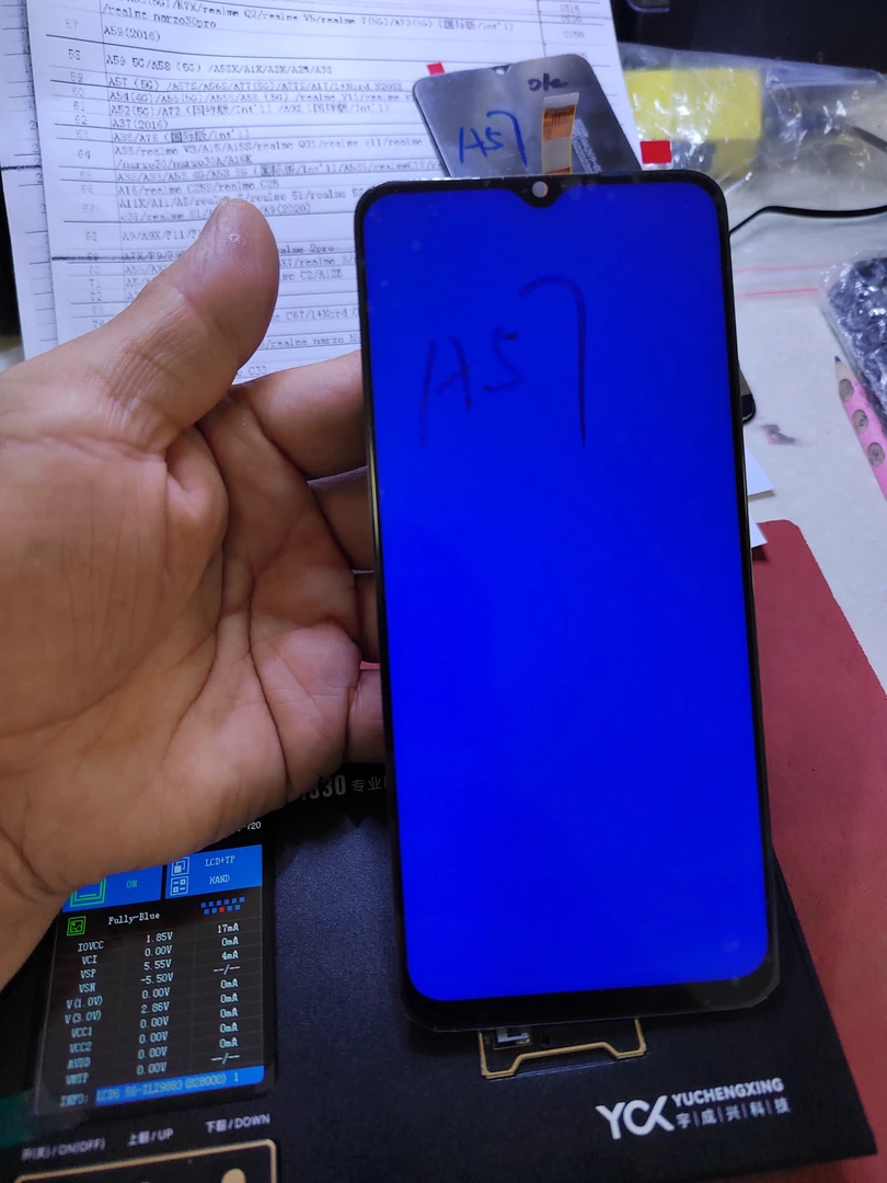 99新  oppo a57 5G版本，不是手机，只是拆机原装屏总成，后压盖板