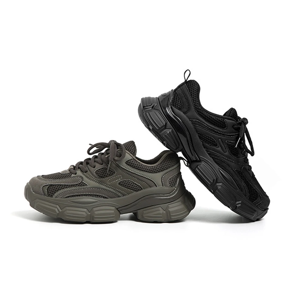 2023新款ins春秋百搭老爹鞋女春秋爆款厚底黑色鞋子女休闲运动鞋