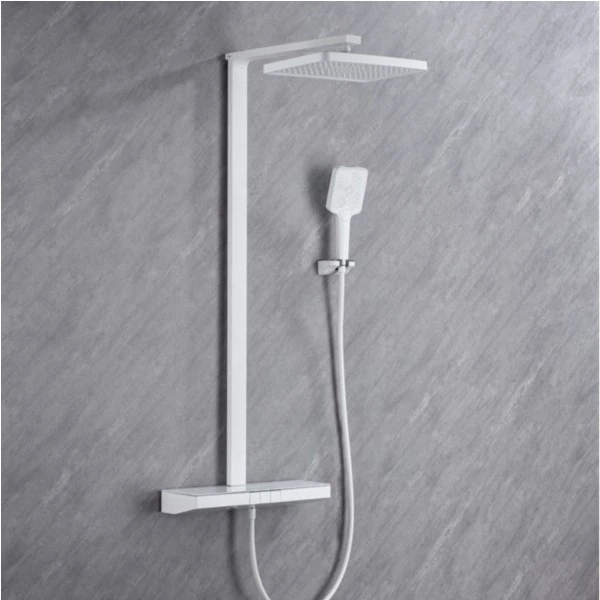 【慕梵卫浴】MF-F08极简家用淋浴奶油风套装进口纽铂阀芯默认微瑕