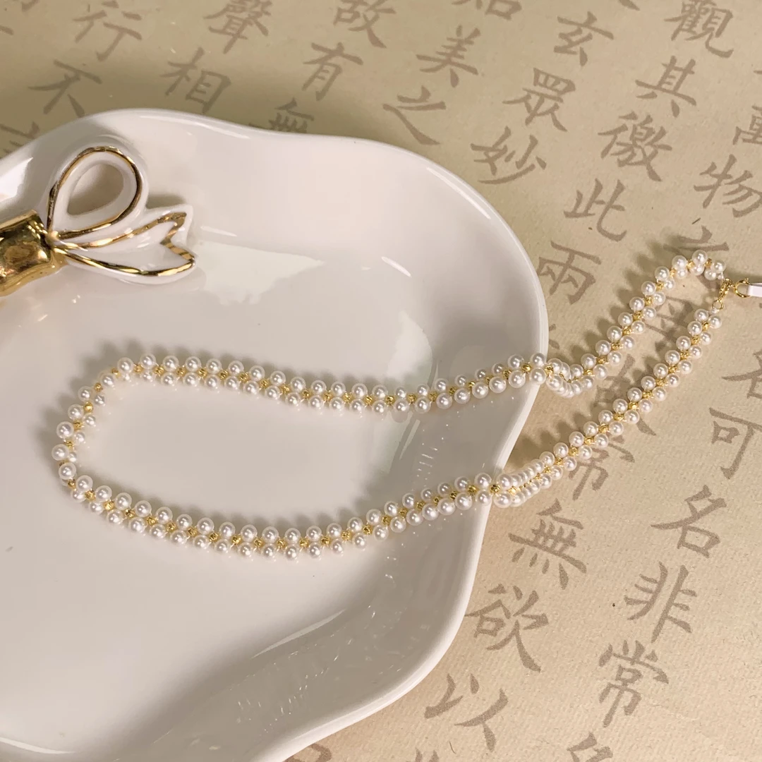 【娘娘甄选】18k金手工设计淡水珍珠项链