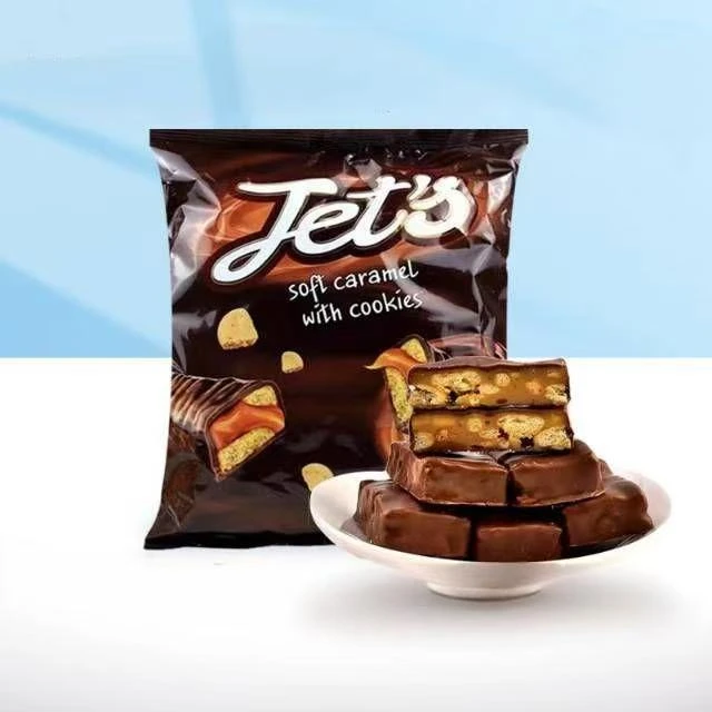 大咖俄罗斯进口KDV焦糖味饼干颗粒夹心巧克力味糖喜糖年糖500g