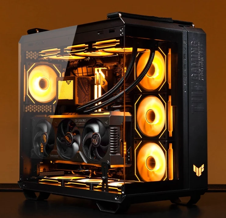 【黑色502海景房无卡主机】i5 13600kf+华硕B760m重炮手D5电脑主机