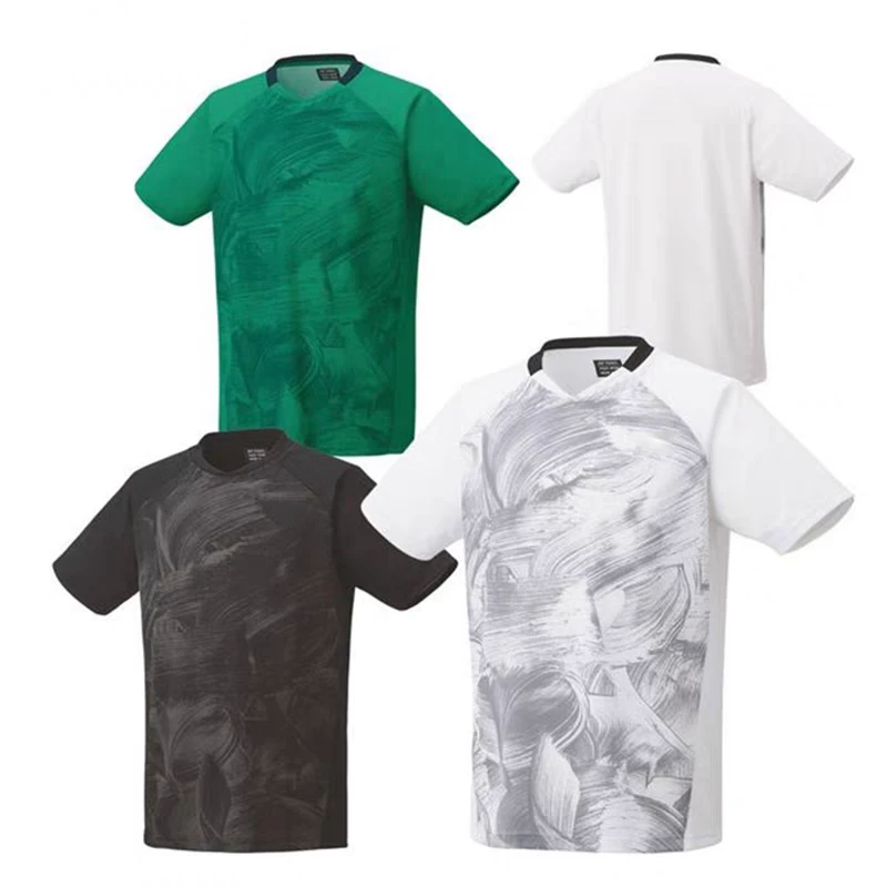 2024秋冬新款yy羽毛球服男女款jp版短袖上衣训练比赛球服定制团购