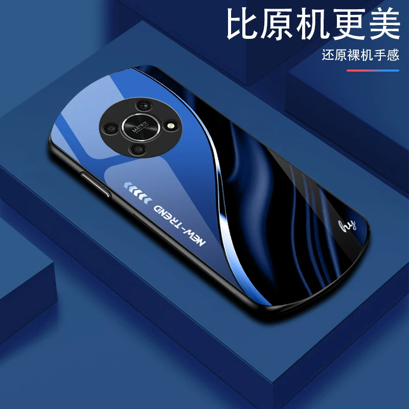 【弧形玻璃NEW渐变】荣耀X30手机壳个性椭圆形硬壳时尚创意