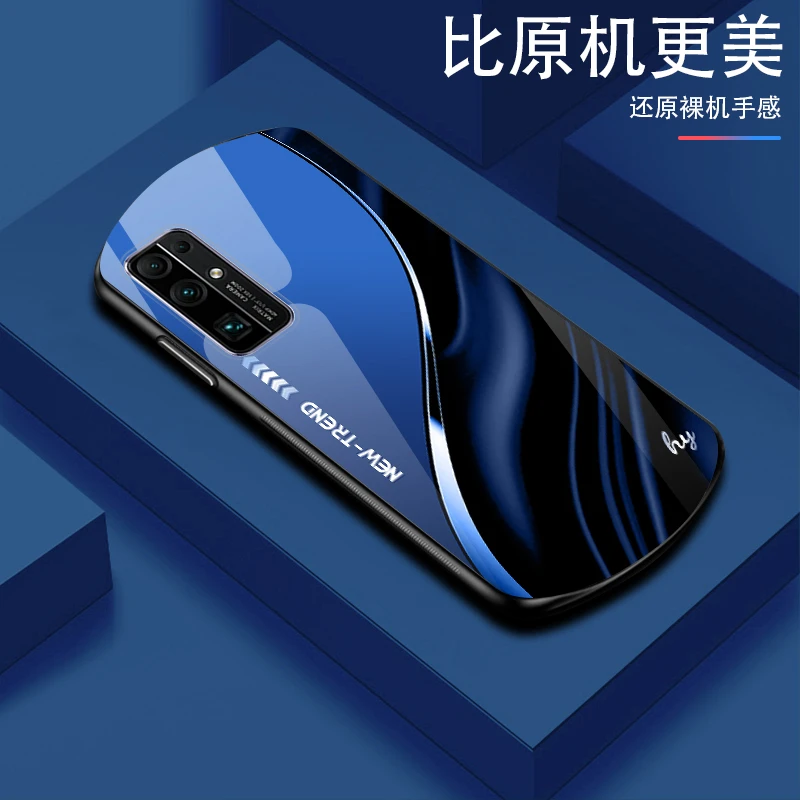 【弧形玻璃NEW渐变】荣耀30手机壳个性椭圆形硬壳时尚创意