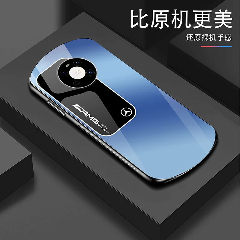 适用【华为Mate40】AMG爆款酷炫跑车轻奢商务创意防摔手机壳