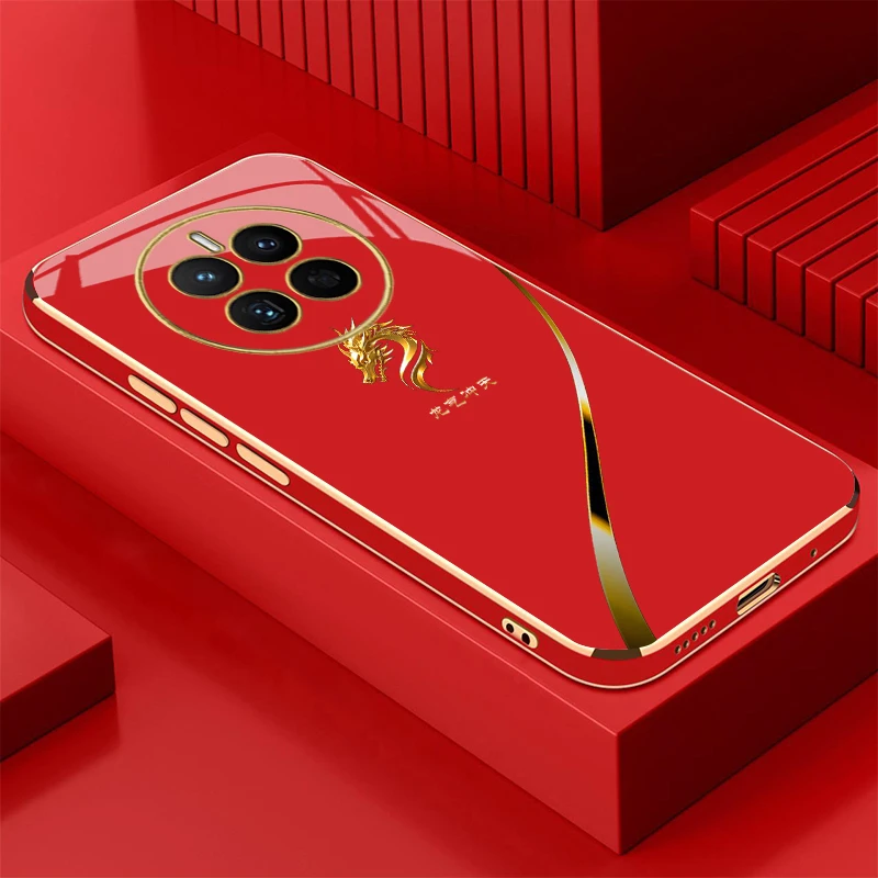 新款【十二生肖】华为Mate50轻奢高档电镀硅胶防摔手机壳