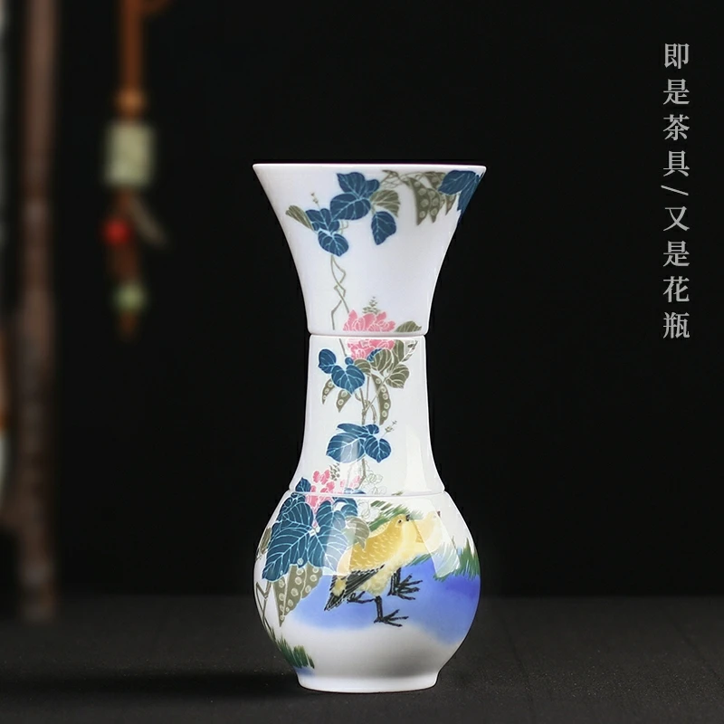 巴拿马陶瓷便捷旅行茶具醴陵釉下彩一壶二杯茶叶罐车载户外包泡茶