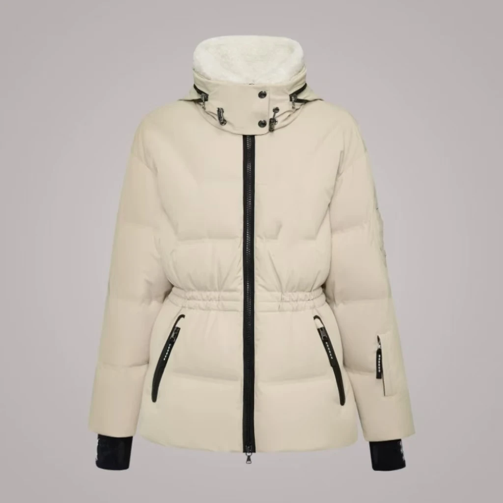 LISUN™ 女款冬季户外运动时尚连帽羽绒服（格）