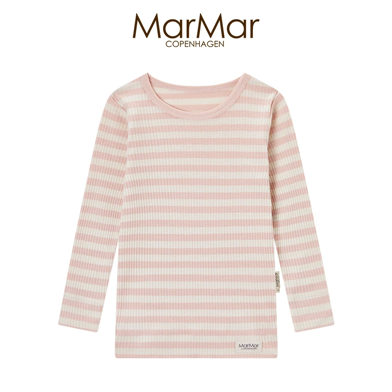 MarMar儿童条纹上衣宝宝长袖T恤男女童衣服春秋外出童装