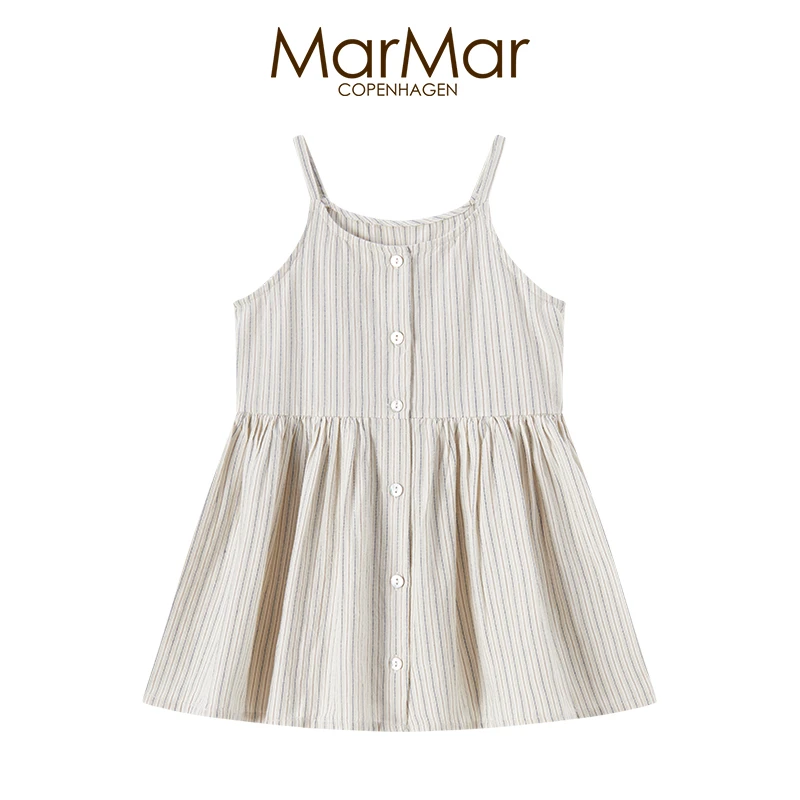 marmar新品儿童吊带连衣裙女宝宝纯棉公主裙女孩夏季外出裙子