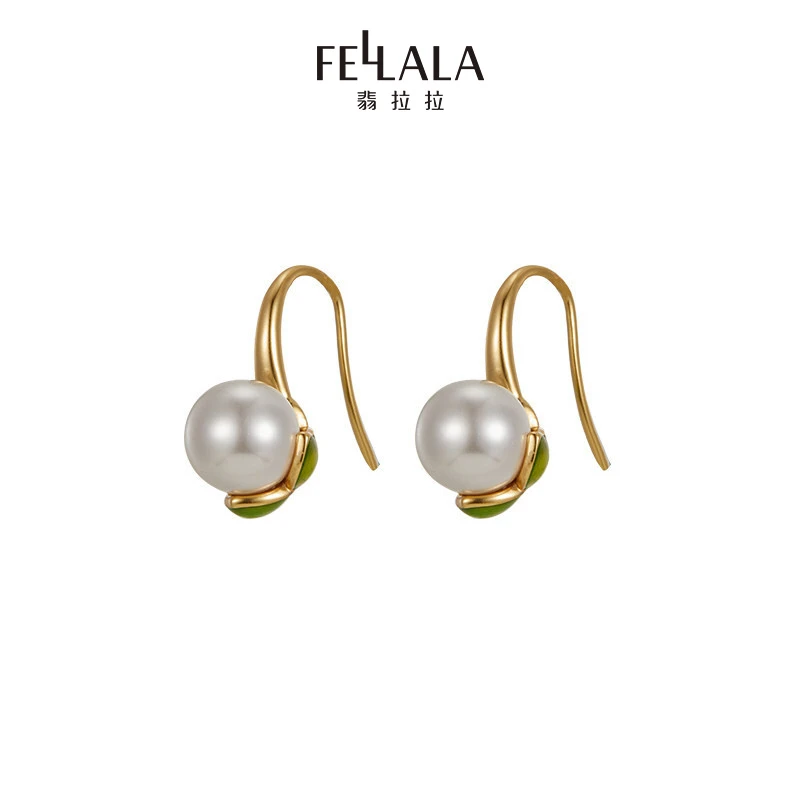 铜合金珐琅耳饰  Fellala/翡拉拉「豌豆」系列原创设计升级款