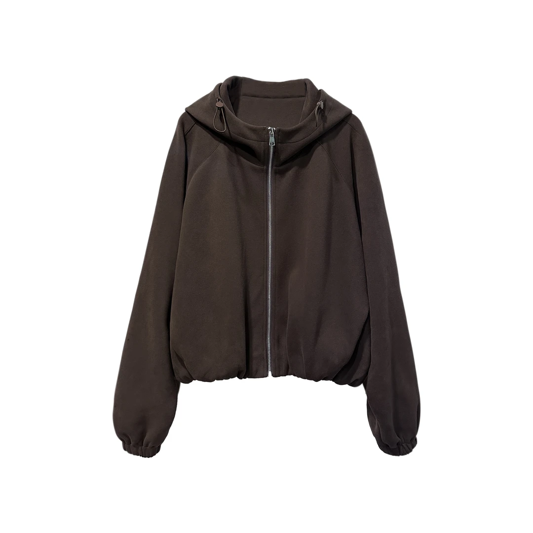 （Tina推荐）钻石版美拉德色系糖烤栗子休闲连帽卫衣外套  3161