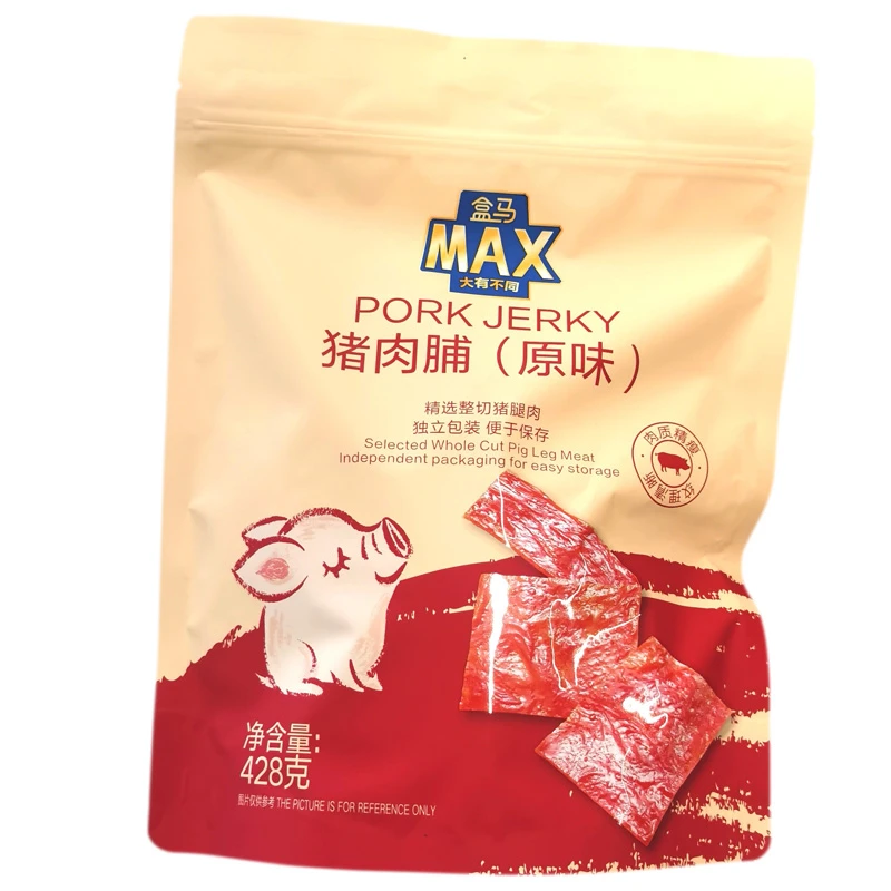 盒马MAX原味猪肉脯428g约48小包手撕猪肉干独立包装