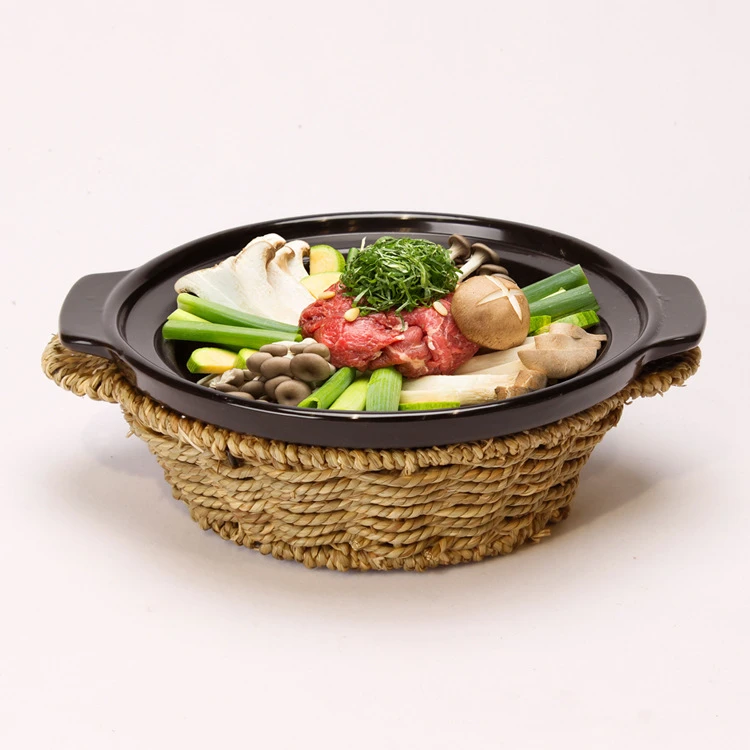 酒店手工编织商用草编砂锅篮子煲仔筐砂锅垫煲仔饭隔热垫防烫篮