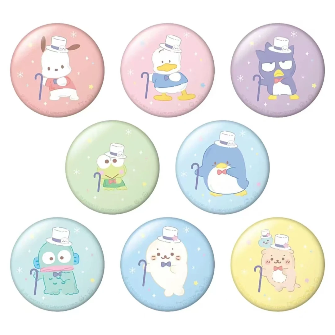 Sanrio小海豹新款联名徽章 冰箱贴 挂件 布丁 丑鱼