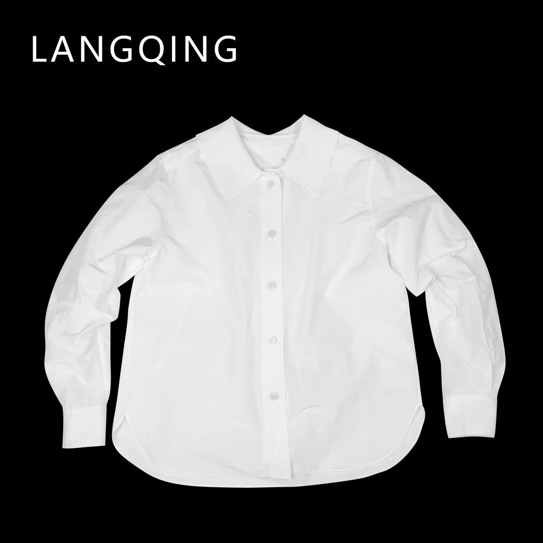 浪清/女装推荐 印蒂亚休闲长袖衬衫42630#