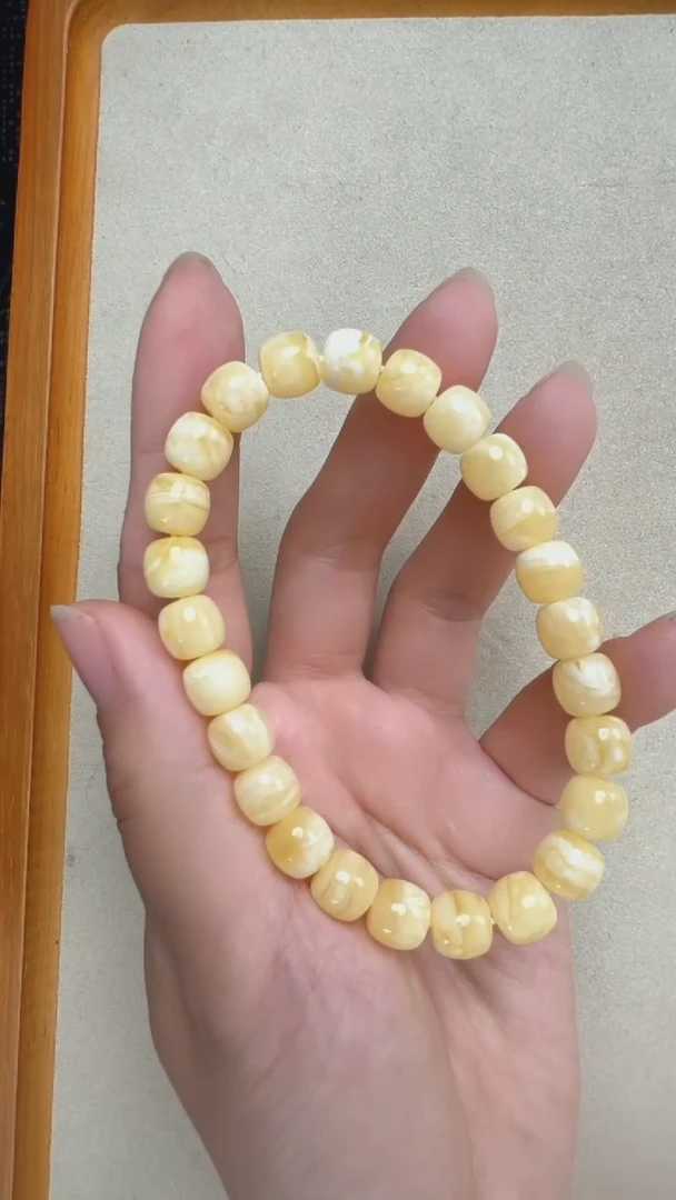 【闪购商品】蜜蜡手链未镶嵌8.5mm超高庄浓蜡妖花