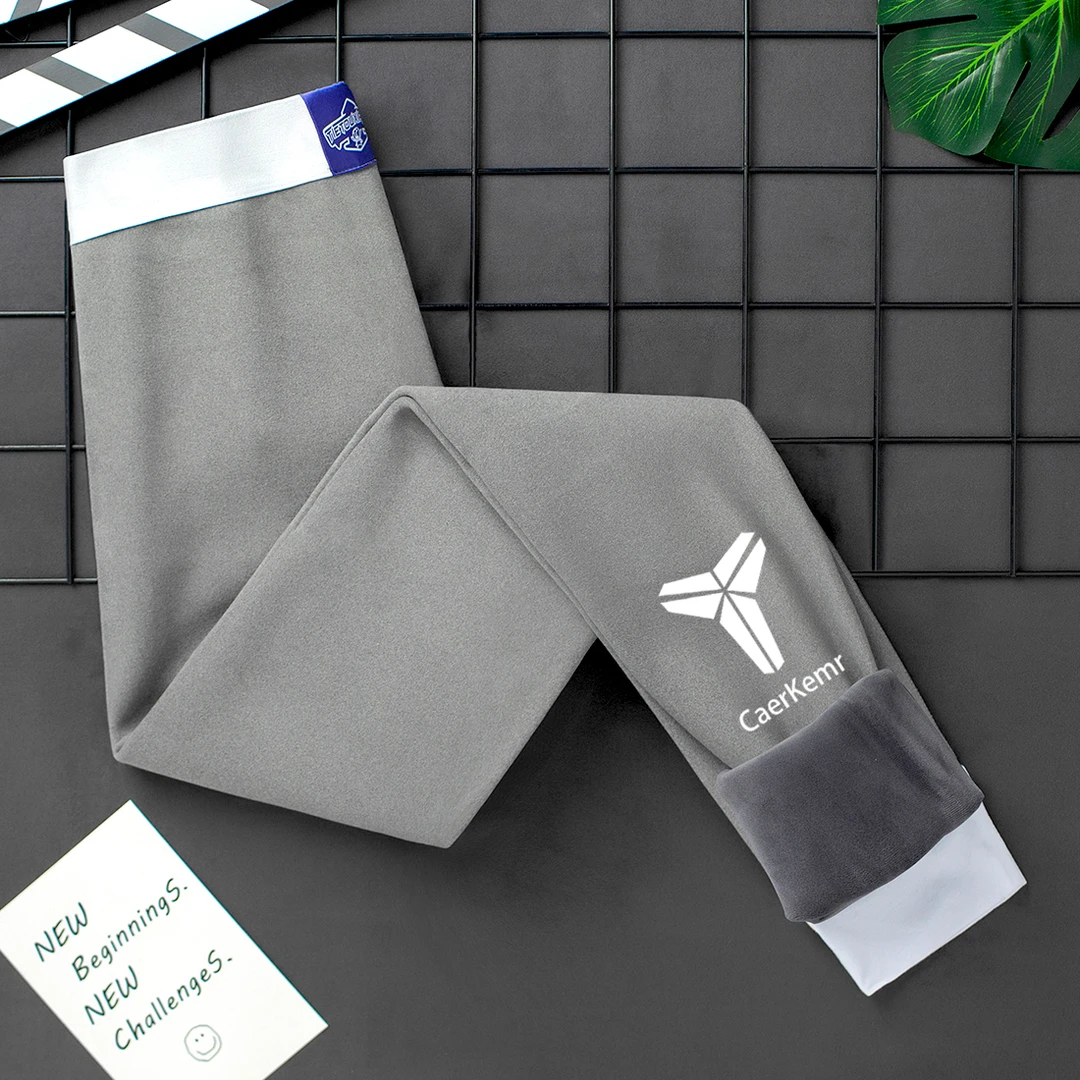 潮牌个性男士保暖裤秋冬防寒棉裤男生修身打底裤青年舒适棉裤男款