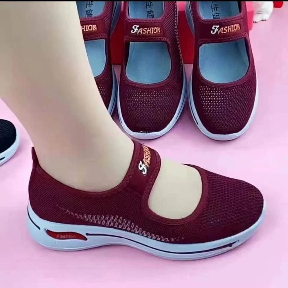 老北京布鞋女夏季轻便软底妈妈鞋平底防滑网面老人鞋休闲舒适单鞋