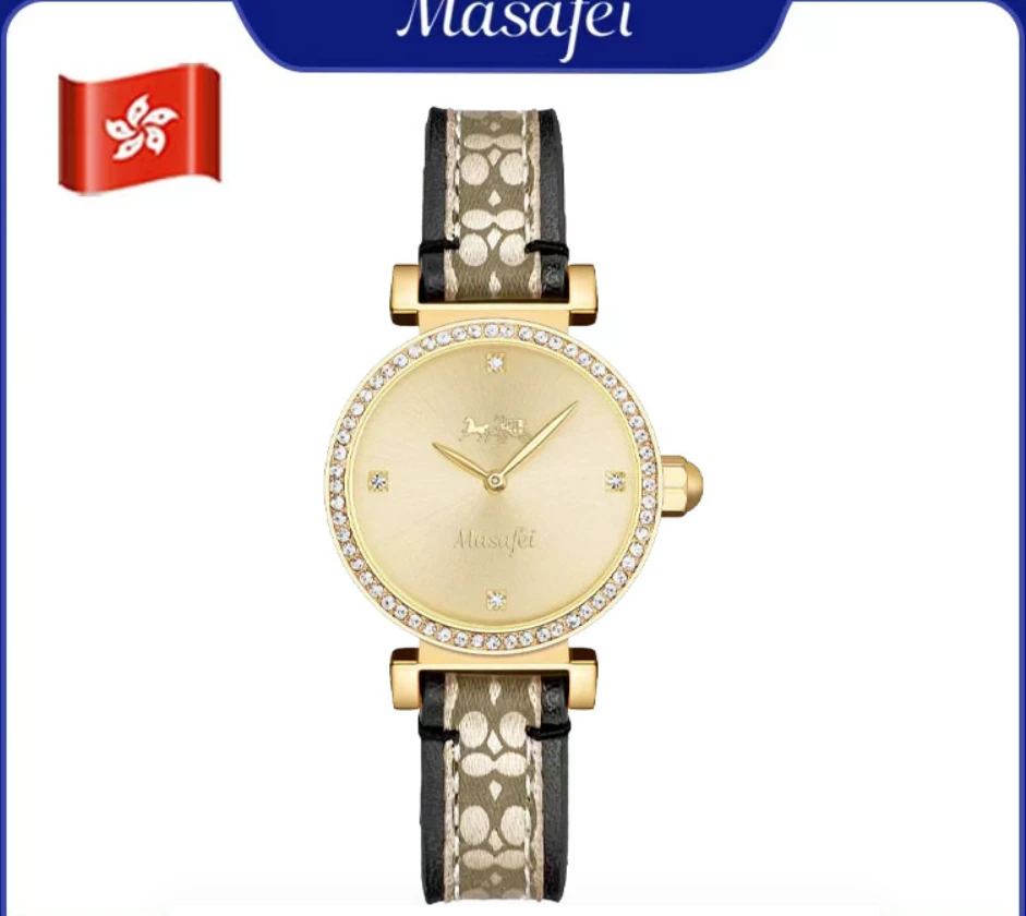 A403经典时尚·MSF·轻奢腕表气质防水高档金色手表