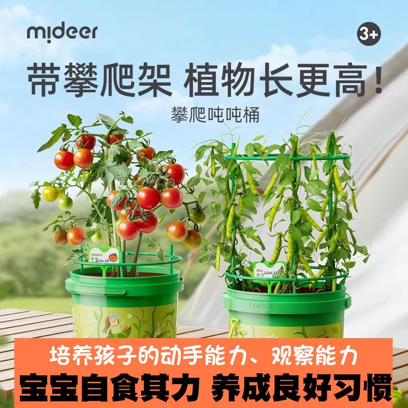 mideer弥鹿吨吨桶儿童植物种植阳光房生长观察盒科学实验玩具礼物